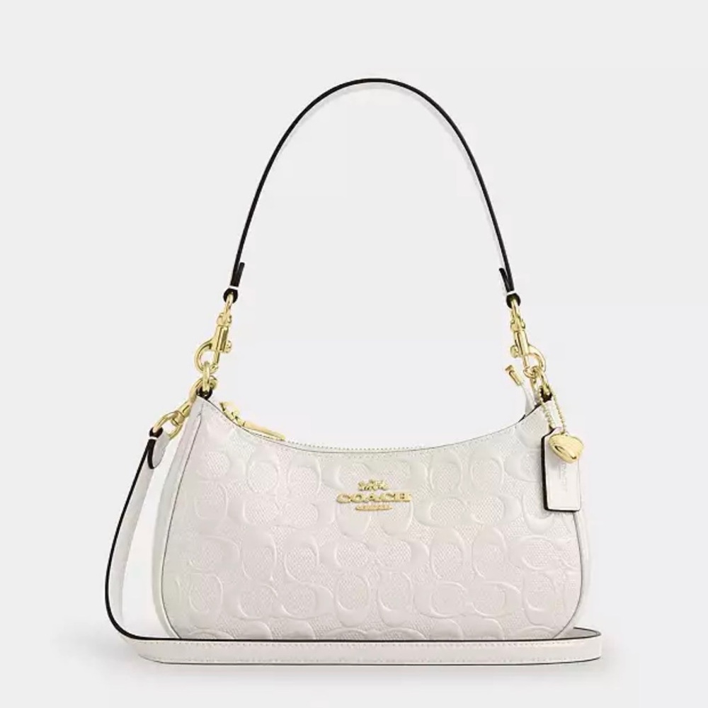 Coach Teri Shoulder Bag In Signature Leather With Heart Charm